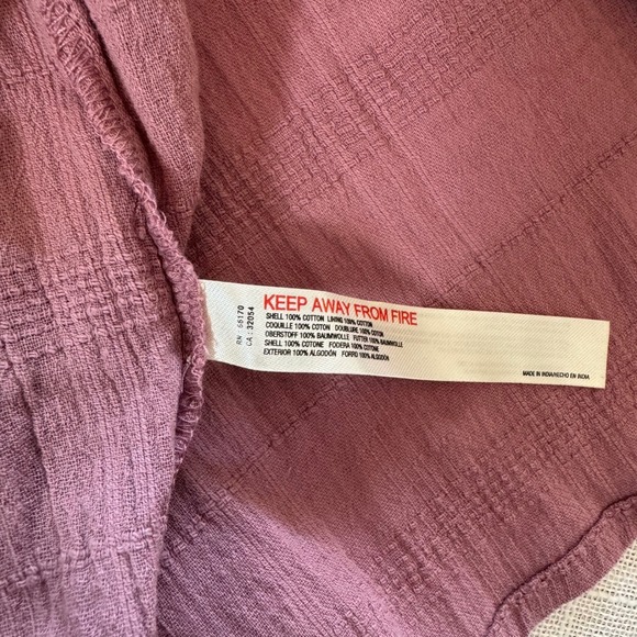 Free People Kaylyn M Maxi‎ Dress Mauve Ruffle Neck Lace up Tie Back Tiered Boho - Picture 9 of 13